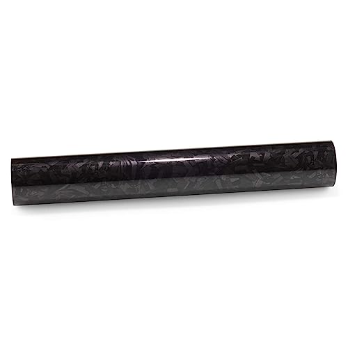 12"x60" (1FTx5FT) Black PET Marble Forged Carbon Fiber Textured Gloss Vinyl Wrap Auto Car Sticker Decal Film Sheet Bubble Free Air Release Technology with Tool Kit - color: Black, size: 12"x60" (1FTx5FT)