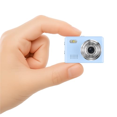 Mini Camera Keychain 1080P Video Recorder, 0.96" HD Display, 64GB, Long Battery Life, Vintage Compact Micro Cameras, Ultra-Portable Tiny Camcorder for Travel Study Recording, Ideal Gift, Blue - color: DC23-Blue