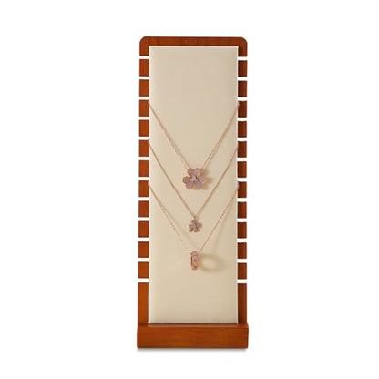 Necklace Holder, Jewelry Stand,Wooden Jewelry Organizers and Storage,Premium Necklace Organizer,Luxury Jewelry Display,Beige Necklace Display Stand - color: 01-Beige Necklace Holder