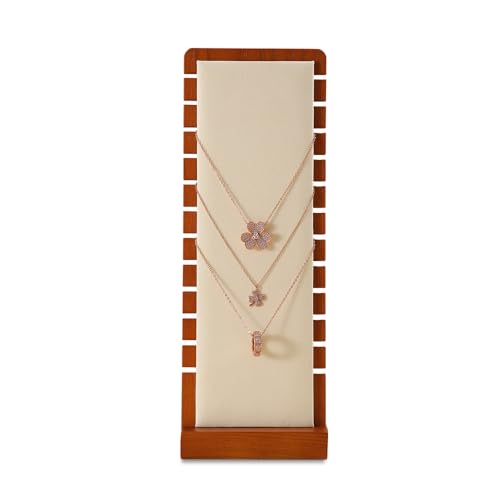 Necklace Holder, Jewelry Stand,Wooden Jewelry Organizers and Storage,Premium Necklace Organizer,Luxury Jewelry Display,Beige Necklace Display Stand - color: 01-Beige Necklace Holder