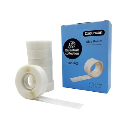 1200 Pieces Glue Points Dots, Balloon Tape, Sticky Dots, Double Sided Glue Points, Balloon Sticky Dots for Craft, Wedding Decoration Point Stickers, Stick Photos