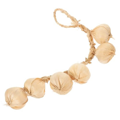 SHOWERORO Lifelike Artificial Garlic Hanging String Realistic Mini Vegetable Decor for Kitchen Home and Photography Props for Rustic Farmhouse Style