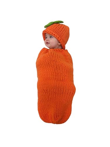 Jastore Baby Photography Props Newborn Boy Girl Photo Shoot Outfits Crochet Costume Infant Knitted Hat Sets - color: Pumpkin