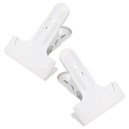 2 Pack 4-1/4" Heavy Duty Spring Clamps Clips, White Metal Rubber Hinge Clip File Clamps for Photography Background Stands, Home Improvement Projects (2.17" Opening) - color: 2 Pcs White