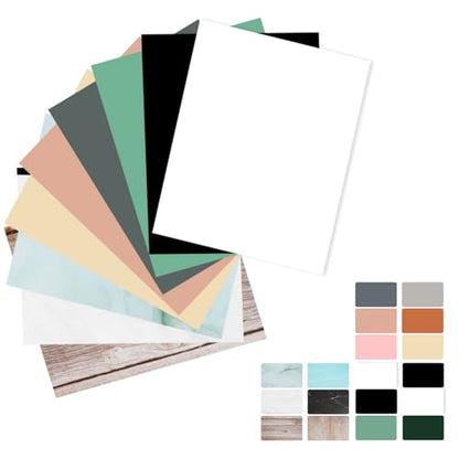 Meking 9PCS 16Patterns Product Photography Backdrops,Photo Background Flat Lay Tabletop Photo Backdrops for Food/Makeup/Jewelry Photography（16.5X11inch） - color: Mix color series