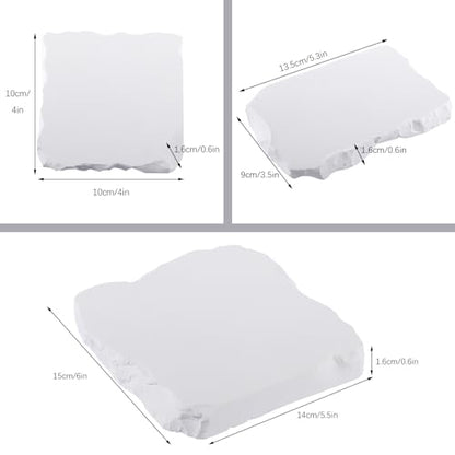3pcs Irregular Gypsum Backdrops, 12×20 in Flat-Lay Background Props for Product Photo, Matte Fake Wall Texture, Instagram Flatlay Board, Small Still-Life Table Top, Lightweight PVC