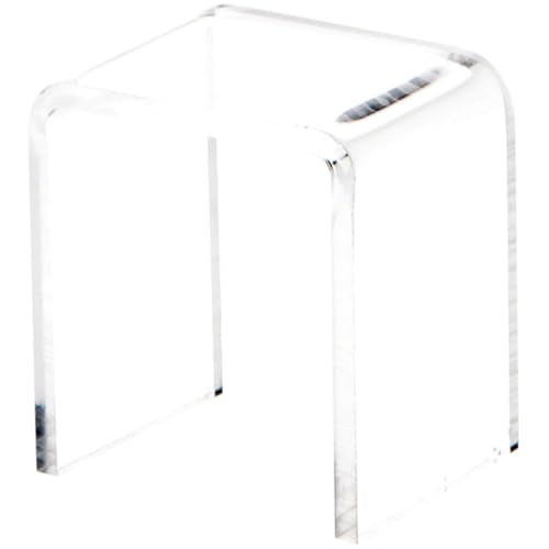 Plymor Clear Acrylic Vertical Square Display Riser, 1.5" H x 1.38" W x 1" D (3/32" thick) - size: 1.5" x 1.375" x 1"