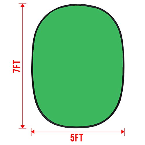 Koopro 5’×7’ Collapsible Twist Background Double-Sided Pop Up Flex Backdrops Chroma Blue & Green Portrait Screen Professional Video Photography and Television Studio Props with Carrying Case - color: Blue&Green
