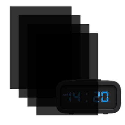 4 Pcs Light Dimming Stickers Light Cover Filters 5 × 6.7 Inch Adhesive LED Blocking Sheets Electronics Screen Diffuser Film Number Readable for Cable Box Monitor Alarm Clock Radio