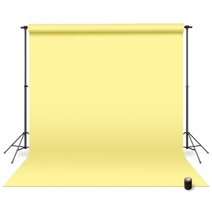 Denny Manufacturing - Seamless Paper Backdrop for Photography, Yellow Seamless Paper Roll - Lemon Yellow (53 in x 36 ft) Includes Free Roll Black Gaffer Tape (2 in x 13 ft) - color: Lemon Yellow, size: 53 in x 36 ft