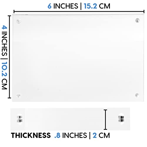 Mammoth DuraClear 4x6 Acrylic Picture Frame - Frameless & Thick Design - Ideal for Photos, Photo Cubes & Glass Picture Displays (5 Pack) - size: 4x6 Frame (5 Pack)