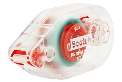 Scotch 6061 Scotch Double Sided Adhesive Roller Tape Runner, Permanent, Acid-Free, Photo-Safe Adhesive for Scrapbooking, Photo Mounting, and Crafts, 0.27 in x 26 ft per Roller, Pack of 4 - size: 4-pack