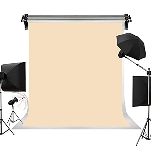 Kate 6ftX9ft Solid Beige Backdrop Portrait Photography Background for Photography Studio Children and Headshots Beige Backdrop Background - color: Beige, size: 6X9ft