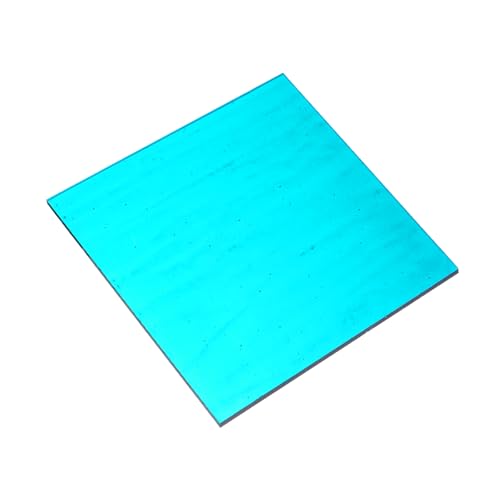 MECCANIXITY Stained Glass Sheet Mosaic Tile 3.9 Inch x 3.9 Inch Blue Stained Glass Sheets for Crafts DIY, Art Project - color: Blue