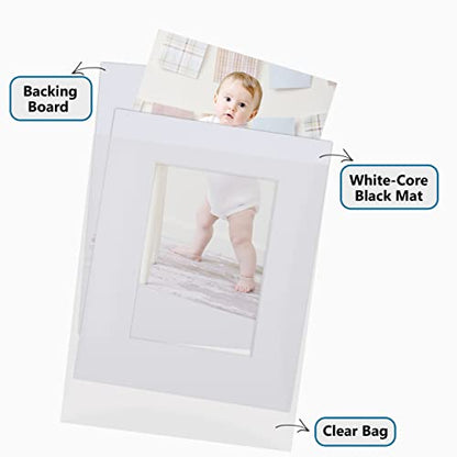 Somime 10 Pack White Photo Board 11x14 Mat for 8.5x11 Photo Mat, White Core Bevel Cut 11x14 Matted Picture Frame Mat Kit Includes 10 Pre Cut Frame Mats & 10 Acid Free Backers & 10 Clear Seal Bags - size: 11x14 10pack white complete set for 8.5x11