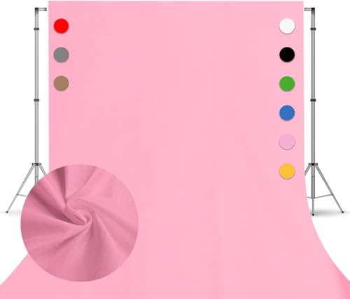 6x8 Ft Pink Screen Backdrop Background for Photography, Polyester Photo Backdrop for Photoshoot, Party, Video and Television Photography Backdrops Light Pink Backdrop