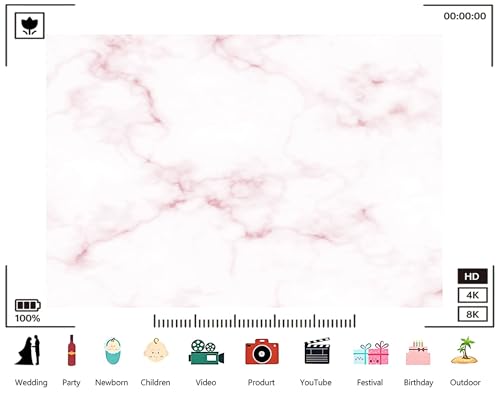 Trykid 10x7ft Pink White Marble Backdrop Veined Texture Soft Pastel Tones Elegant Surface Photography Background Modern Interior Tapestry Party Decoration Photo Booth Prop Fabric - size: 10x7ft