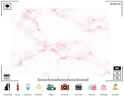 Trykid 17x10ft Pink White Marble Backdrop Veined Texture Soft Pastel Tones Elegant Surface Photography Background Modern Interior Tapestry Party Decoration Photo Booth Prop Fabric - size: 17x10ft