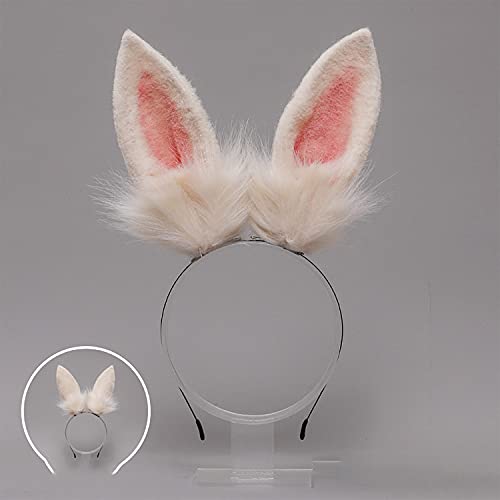 Faylay Bunny Ear Women Rabbit Ear Faux Fur Headband Cosplay Headwear - color: Rbte-few
