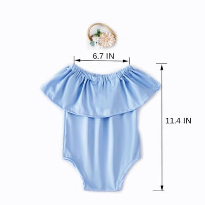 Newborn Photography Outfits Girl Baby Photo Tutu Dress Newborn Photoshoot Romper Baby Picture Lace Outfit - color: Blue2