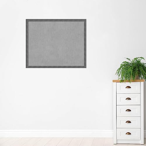 Amanti Art Blue Framed Magnetic Board 34x42 X-Large Vision Board for use with Magnets, 100% Metal Sheet to Display Items as Office Decor or for Home Organization in mudroom, Kitchen or Kids Room - color: Dixie Blue Grey Rustic, size: 42"W x 34"H