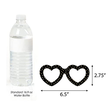 Big Dot of Happiness Stars Over Paris Glasses - Paper Card Stock Parisian Themed Party Photo Booth Props Kit - 10 Count