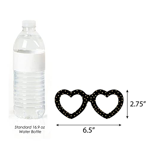 Big Dot of Happiness Stars Over Paris Glasses - Paper Card Stock Parisian Themed Party Photo Booth Props Kit - 10 Count