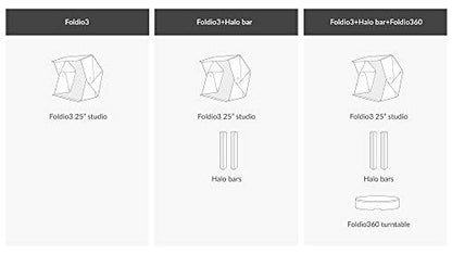 Foldio3 + 360 Studio Set (Photo lightbox Studio with 360 Photography Turntable Set / 25inch Photo Light Box / 10inch Bluetooth 360 Turntable Included | ORANGEMONKIE) - size: Foldio3 + 360 Studio Set
