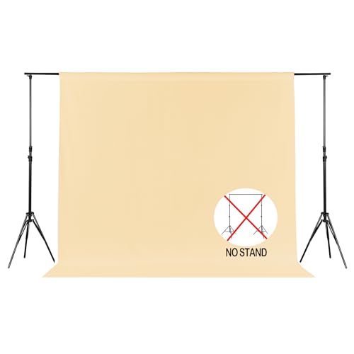Joccun 6X9FT Champagne Backdrop Background for Photography,Polyester Backdrop Curtain Background Screen for Photography,Photoshoot,Video Recording,Studio(6X9ft,Champagne) - color: Champagne, size: 6FTx9FT