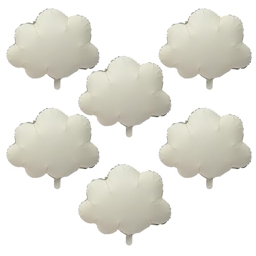 Cloud Balloons Foil Mylar Cloud Balloons for Birthday Party Decorations Supplies (Cream) - color: Cream