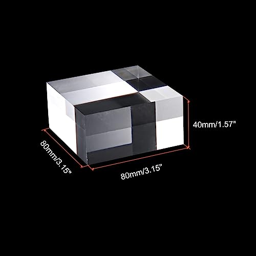 PATIKIL 3"x3"x1.5" Jewelry Display Riser, Polished Acrylic Cube Display Stand Block Collection Showcase Ring Holder Square, Clear - size: 3" x 3" x 1.5"