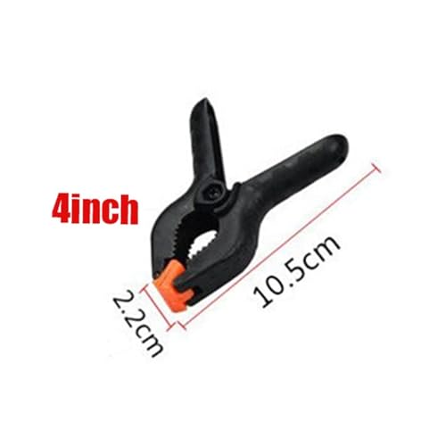 Woodworking Spring Clamps 3/4/6/9Inch Plastic Nylon Carpentry Clip Wood Fixing Tools Photo Studio Background Pipe Clamp(4inch) - size: 4inch