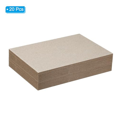 PATIKIL 7x5x0.08" Chipboard Sheets, 20Pcs 80PT Thick Book Board Binders Board Sturdy Bookbinding Supplies for Book Binding Cover, Gray - color: Gray, size: 7x5x0.08"