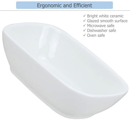 EIKS 2 Pack Ceramic Side Dishes Appetizer Plates for Serving Snacks Candy Dessert Sauce Seasoning Nuts