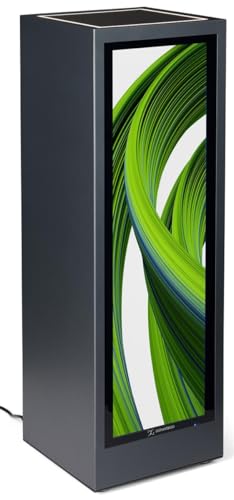 Displays2go Pedestal Display with Digital Sign with Rear Locking Storage Compartment (DF037NLB)