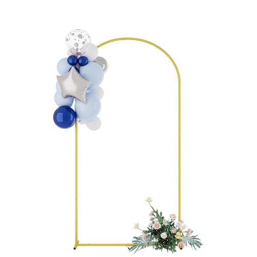 UDEAR 6.6FT Metal Arch Backdrop Stand,for Wedding Backgrounds Climbing Plants Event Decorations Outdoor Ceremonies,Gold - color: Gold, size: 6.6FT