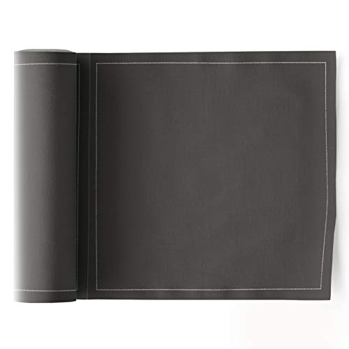 Cotton Luncheon Napkin - 25 Napkins per roll - Anthracite - color: Anthracite Grey