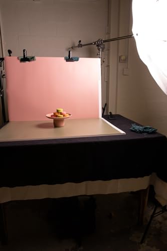 Bessie Bakes Blossom Solid Color Roll-Up 2 Feet x 3 Feet Photography Backdrops 4 Pack - color: Poppy, Camellia, Cactus Flower, Moss