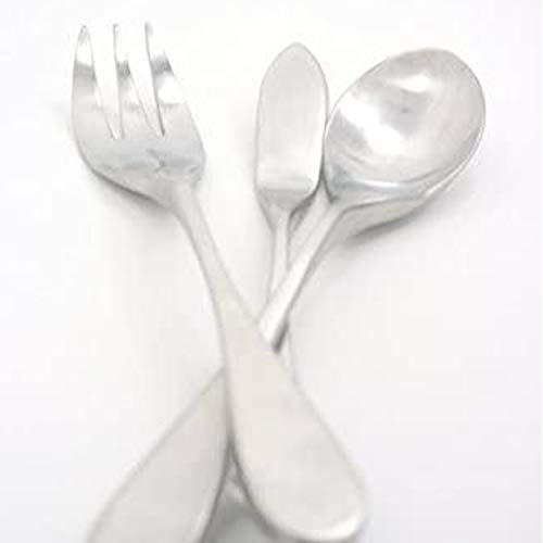 Knork Matte Original 5-Piece Serving Set, Stainless Steel, 8.5" - color: Matte Brushed Silver