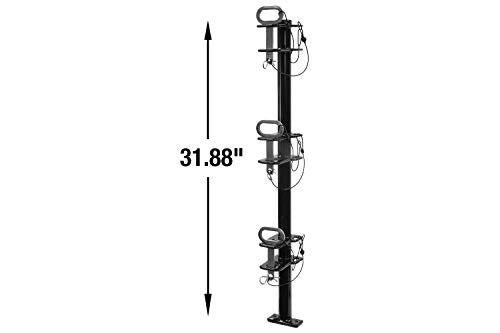 Buyers Products LT13 3-Position Lockable Weed Wacker/Trimmer Rack for Landscape Trailers - Adjustable, Black Powder-Coated Steel, Holds 3 Weed Eaters, Rust-Resistant Lawn Edger Rack, Made in USA - size: 3-Position