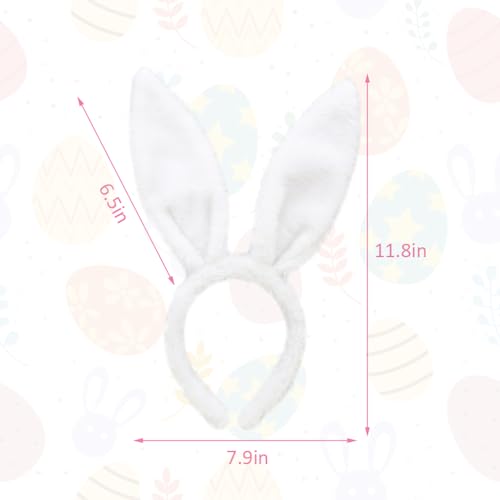 YOWOCAL Bunny Ear Headband Headwear - color: White