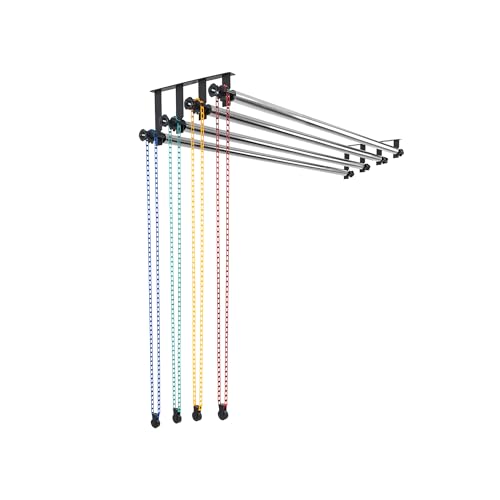 Photography Backdrop Roller Support System, 4 Rollers, 120-inch Stainless Steel Crossbars, Wall/Celing/Light Stand Backdrop Mount, Background Support