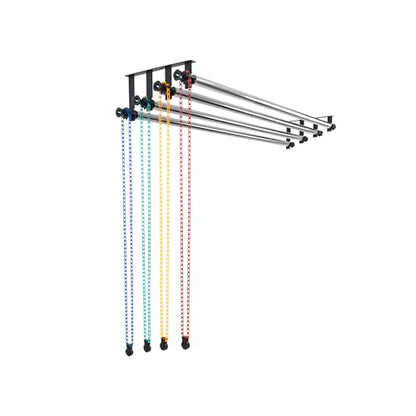 Photography Backdrop Roller Support System, 4 Rollers, 120-inch Stainless Steel Crossbars, Wall/Celing/Light Stand Backdrop Mount, Background Support