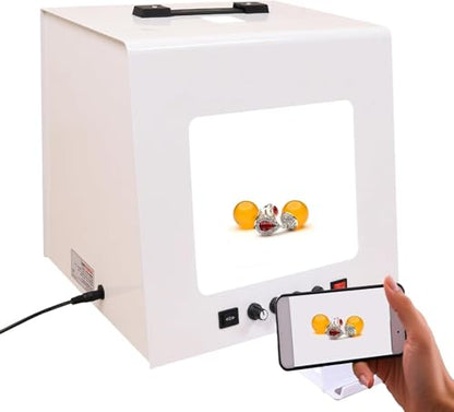Jewelry Photography Light Box Kit with Adjustable Turntable, 20000Lux/22000Lux Professional Studio Setup for Stunning Gemstone Images, Customizable Speed, for Small Items with Full Accessories(TB200) - size: TB200