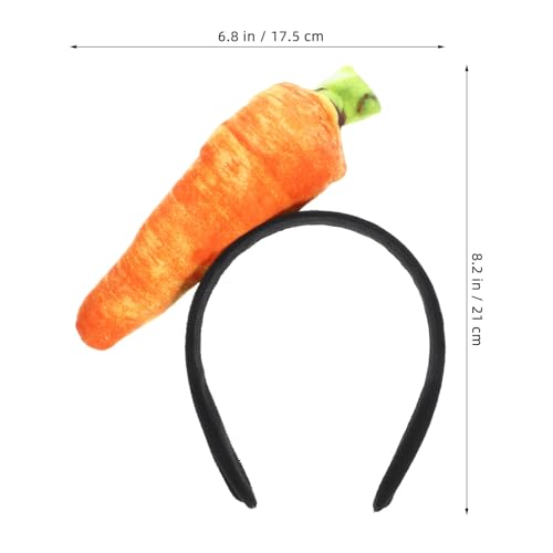 Cabilock Easter Carrot Headband Hair Ornament Cute Vegetable Hair Accessory for Party Dress Up Cosplay and Easter Celebrations Women and Girls
