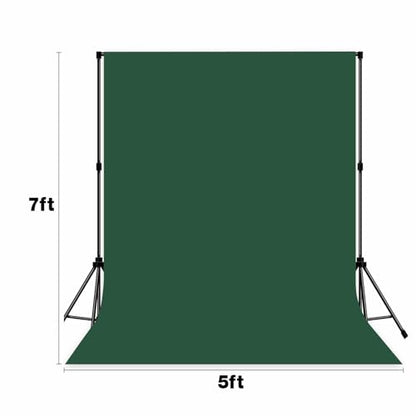 Photo Backdrop Deep Green Background Fabric Professional Photography Solution 5x7ft Seamless Design Eliminate Wrinkles Natural Theme Photography and Flower Background - color: Deep green, size: 5x7ft