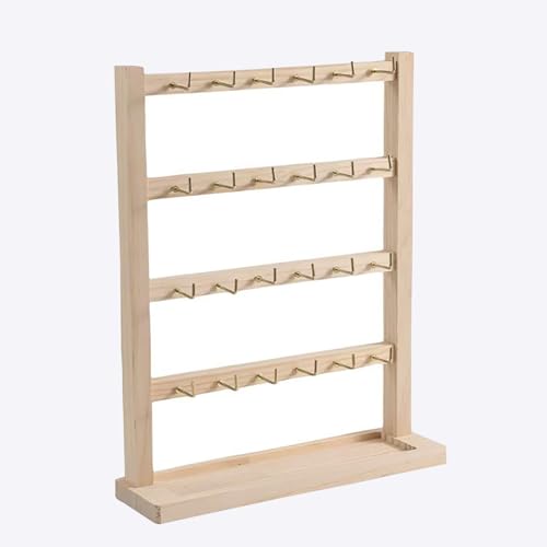 4 Layers of Wooden Display Eacks With Hooks for Necklaces. Rings, Earrings, Bracelets, And Other Jewelry Storage Display Rack - size: 4 Layers