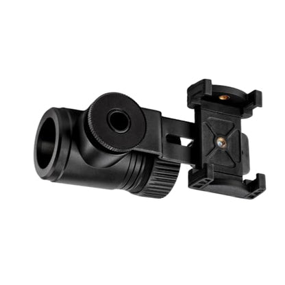 Premium Rifle Scope Camera Mount – Sleek All-Aluminum Smartphone Adapter with Tool-Free Fast Lock – Dual Viewing Angles for Hunting & Birding