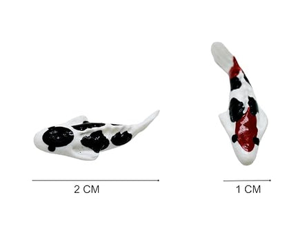 Mini Koi Fish Figurines Garden 10 Mix Colorful Koi Fish Animal Figurine Garden Display Minimal Decoration