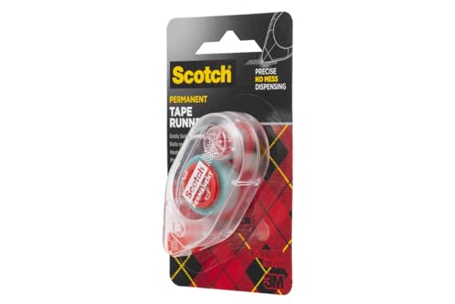 Scotch 6061 Scotch Double Sided Adhesive Roller Tape Runner, Permanent, Acid-Free, Photo-Safe Adhesive for Scrapbooking, Photo Mounting, and Crafts, 0.27 in x 26 ft per Roller, Pack of 3 - size: 3-Pack